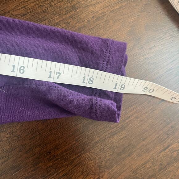 Michael Kors MK Layered-Look V-Neck 3/4 Sleeve Top Blouse Purple Size M - Picture 9 of 10